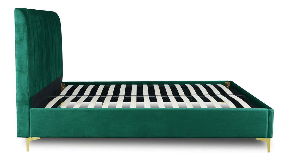 Manželská postel 160 cm Malasia (zelená) (s roštem)