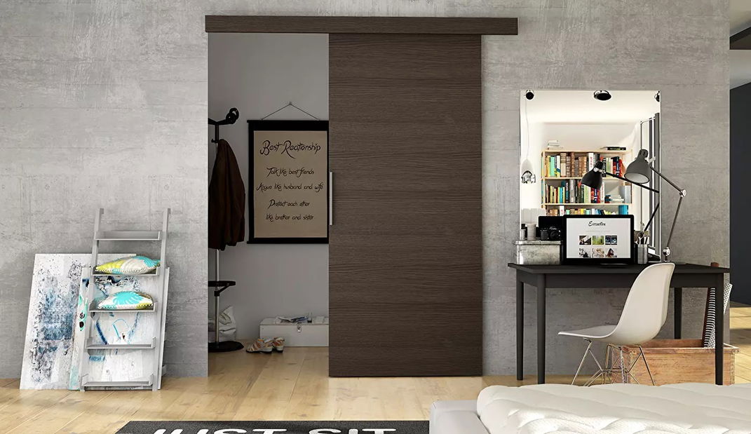 Posuvné dveře Marin 1 (tmavěhnedá) *bazar