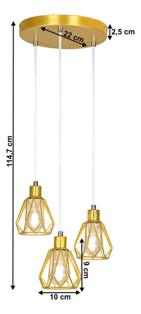 Visací lampa Oakley Typ 1 (zlatá)