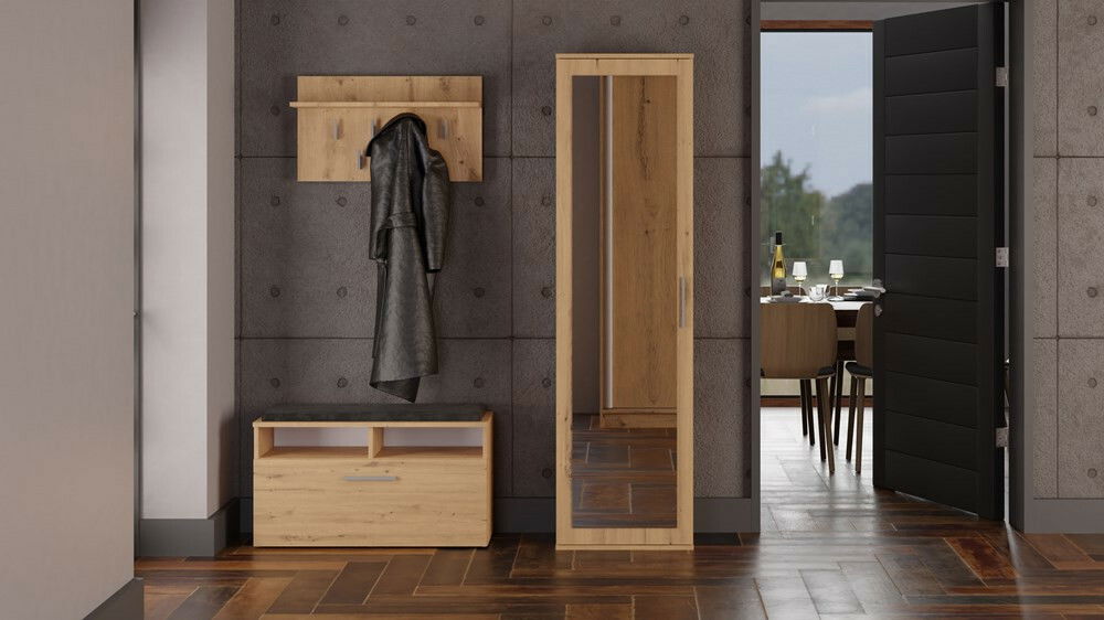 Šatní skříň Dialogos 1 (dub artisan) (se zrcadlem)