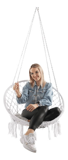 Závěsné houpací křeslo Amarea (bílá)