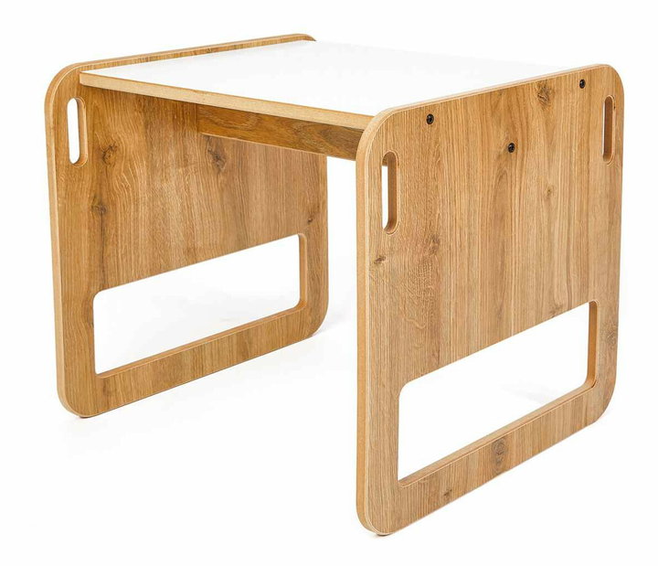  Set dětský stolek a židle Spaxie 1 (bílá + naturální)