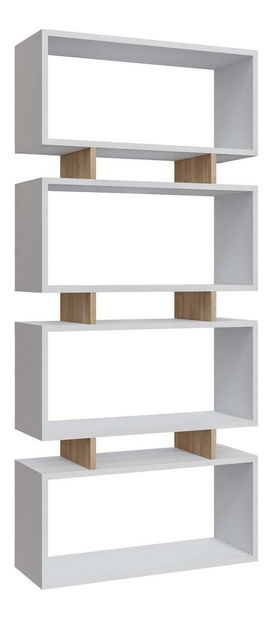 Regál Penice (bílá + dub)