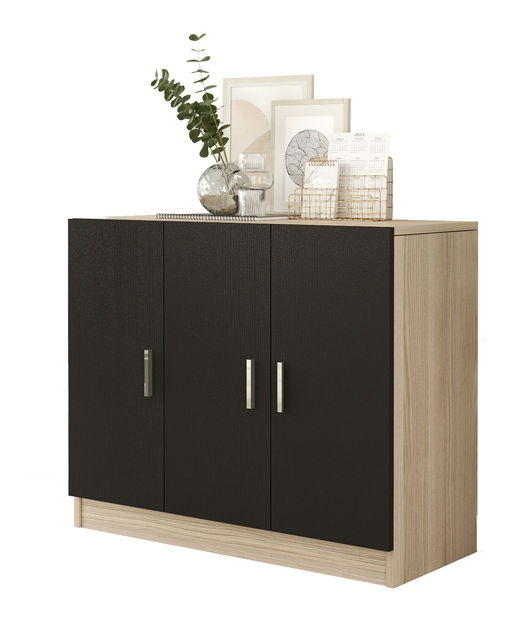 Skříňka Vincent 5 (dub + černá)