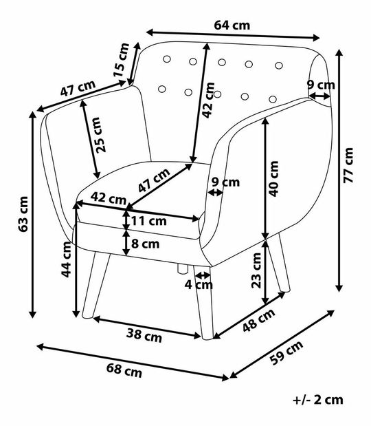 Křeslo Media (světle šedá)