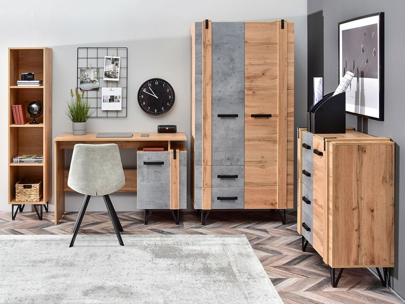 Obývací stěna Subrayado 01 (dub + černá)