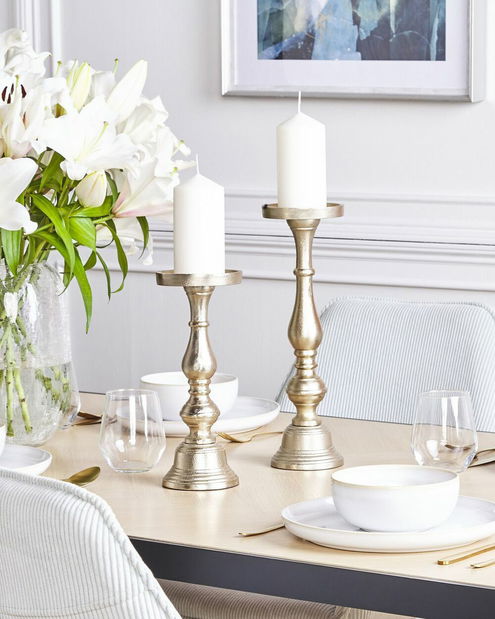 Set 2 svícnů Cubala (zlatá)