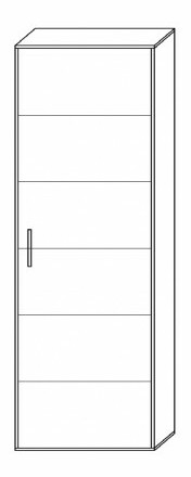 Policová skříň Glen G1 (grafit)