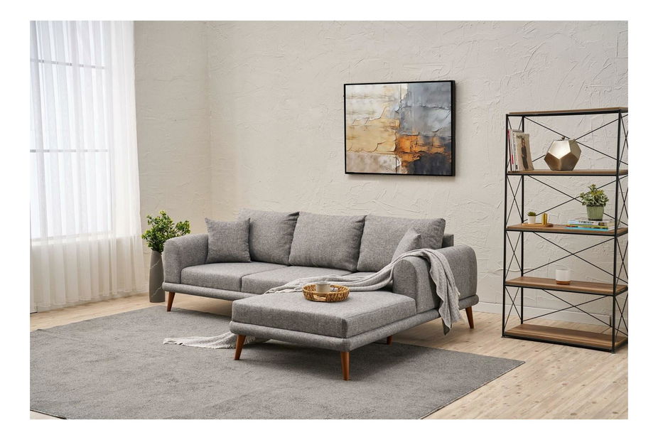 Rohová sedačka Sorenella (P) (šedá)