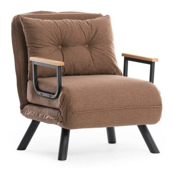 Rozkládací křeslo Sandy (světlohnědá)