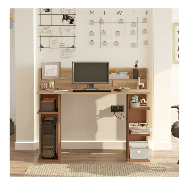  PC stolek Verbato (dub + cihlová)