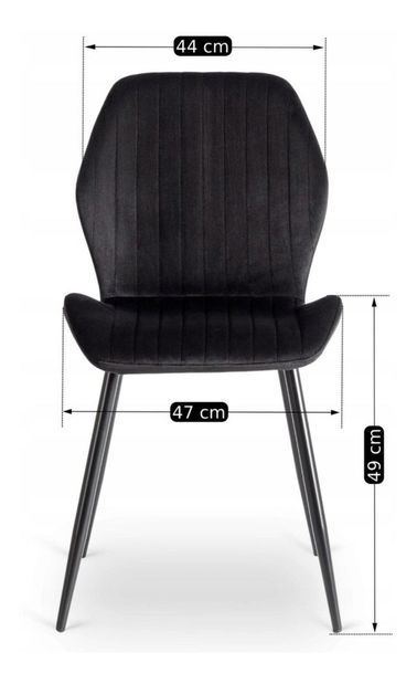 Jídelní set Visite (dub rustikal + černá) (pro 4 osoby)