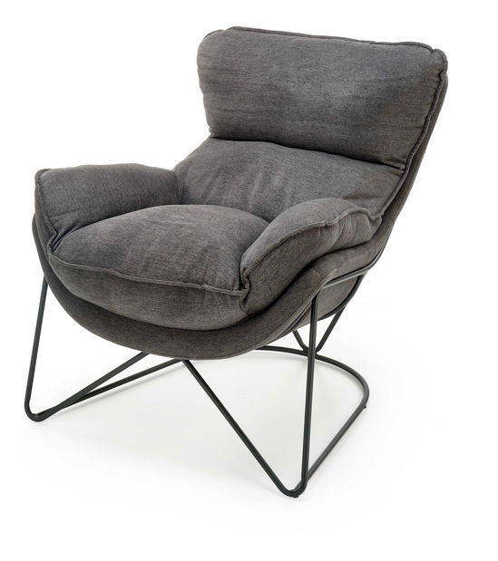 Relaxační křeslo Vicente (tmavě šedá + černá)