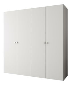 Šatní skříň 200 cm Parna 1 (bílá + stříbrná)