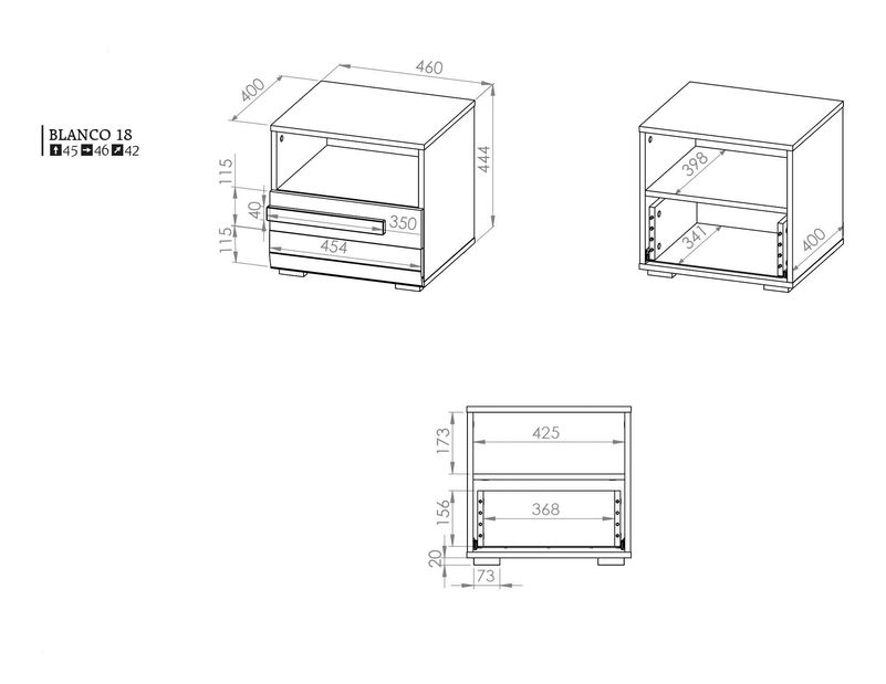 Noční stolek Been 18
