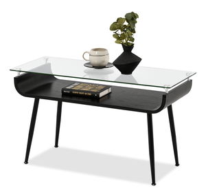 Konferenční stolek Largus (černé dřevo + černá)