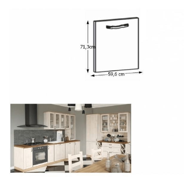 Dvířka na myčku nádobí 59,6X71 Regnar