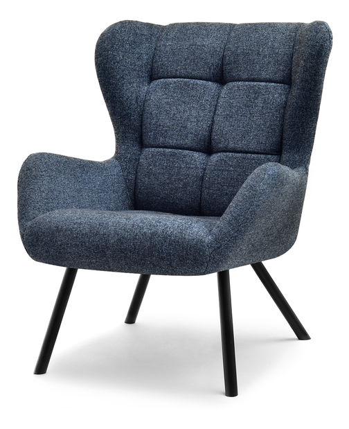 Designové křeslo Norweien (šedá + zlatá)