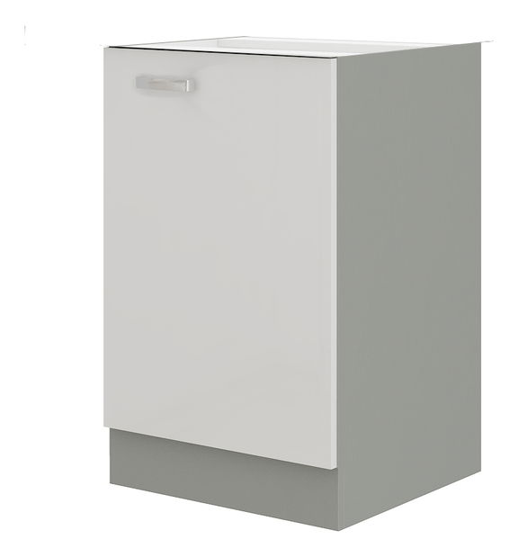 Dolní kuchyňská skříňka Brunea 40 D 1F BB (šedá + lesk bílý)