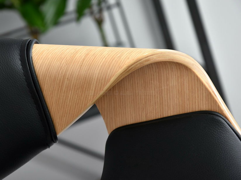 Židle Bjorn H (dub černý + chromová)