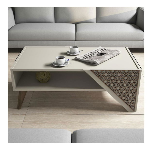 Konferenční stolek Berny (krémová)