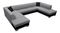 Rohová sedací souprava U Darcia (šedá + černá) (L)