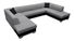 Rohová sedací souprava U Darcia (šedá + černá) (L)