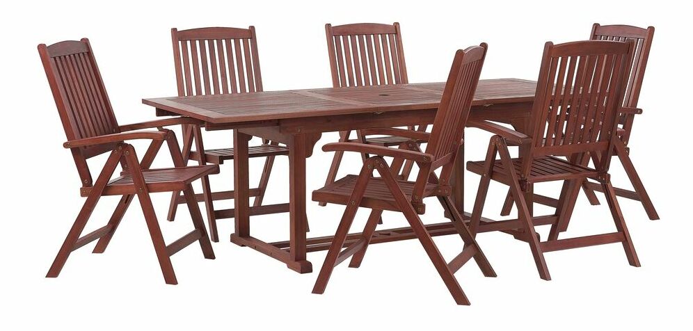 Zahradní jídelní souprava TRATORIA (dřevo) (tmavé dřevo) *výprodej