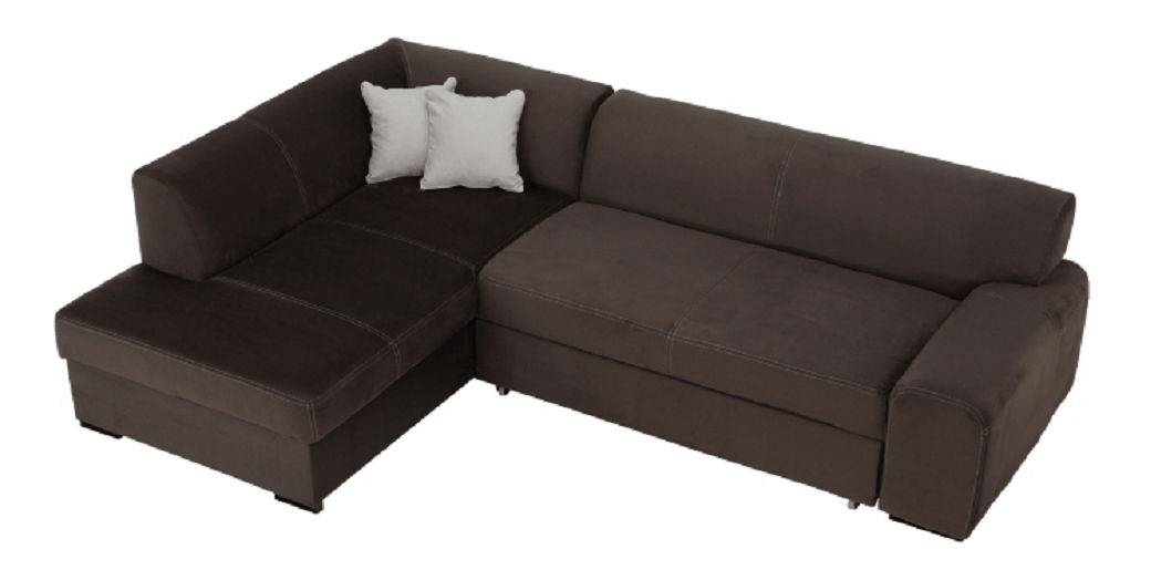 Rohová sedací souprava Milenna (hnědá) (L)