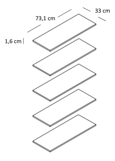 Šatní polička Brendon (bílá)