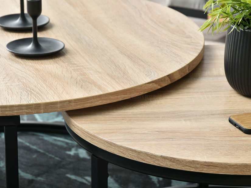 Konferenční stolek Kolja Zest Xl (sonoma + černá)