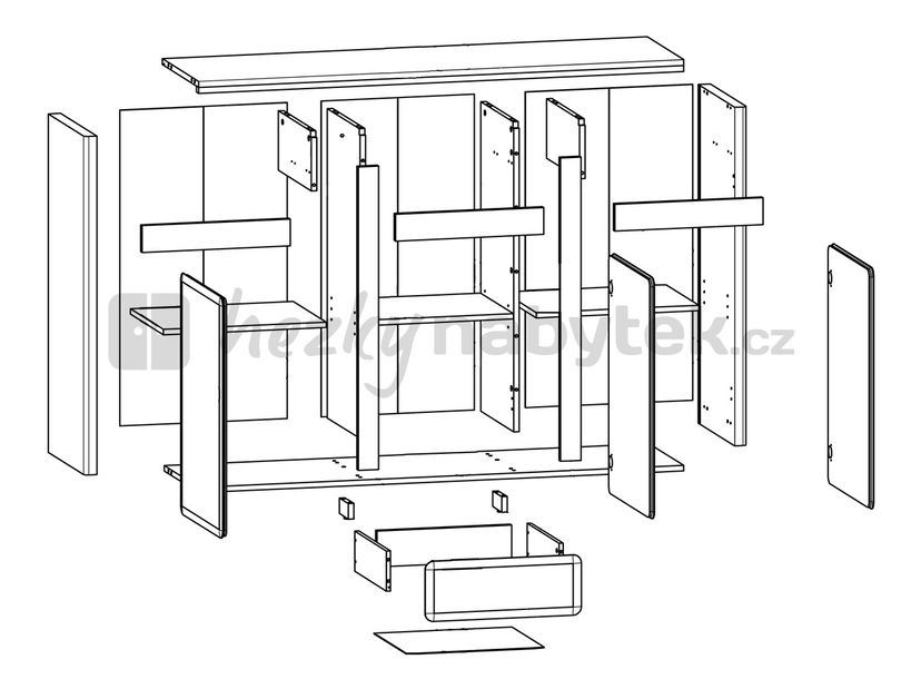 Komoda BRW Possi KOM3D3S/10/15