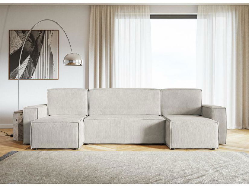 Rohová sedací souprava Copenhagen L (písková + černá)