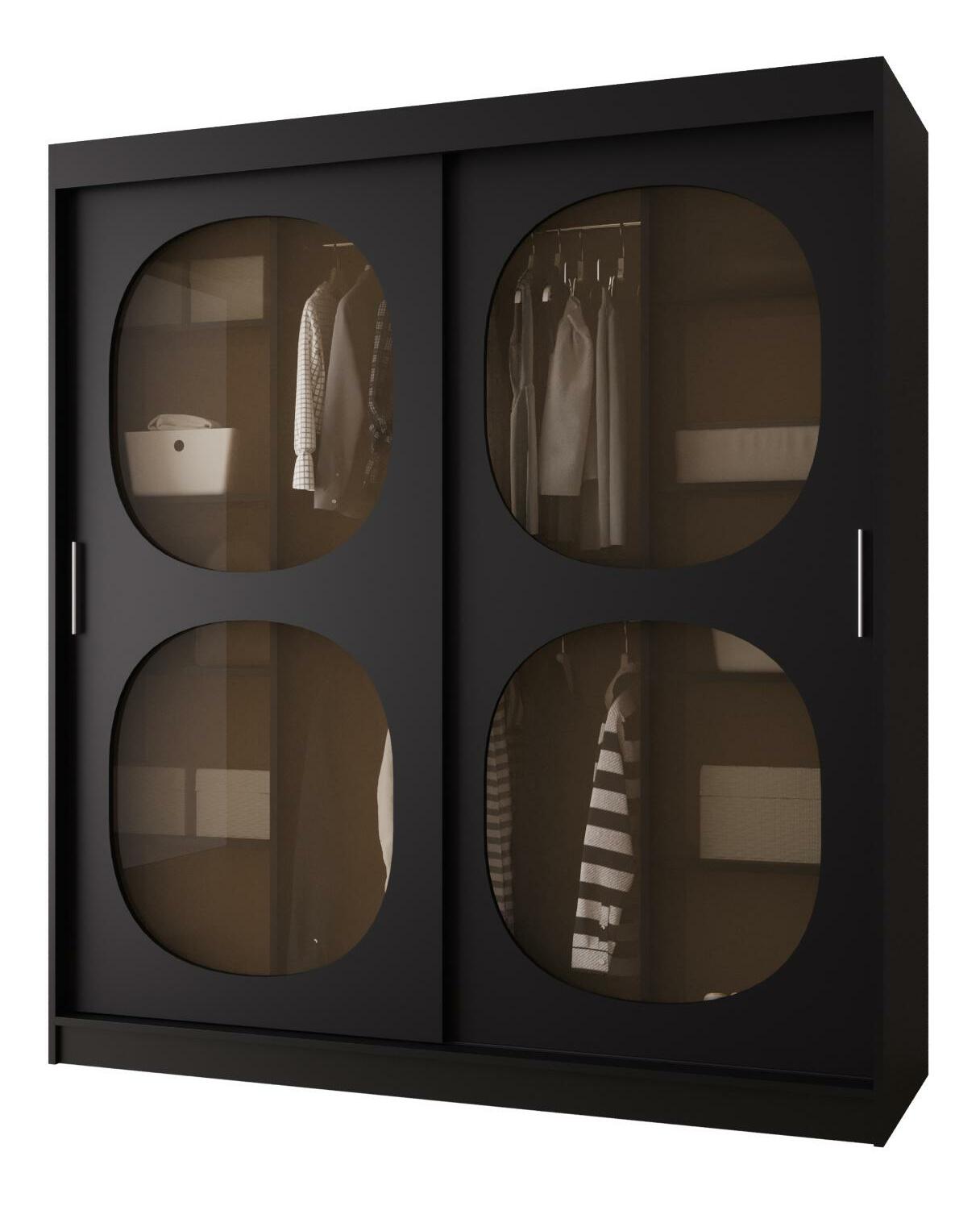 Šatní skříň 180 cm Boomer 2 (černá)