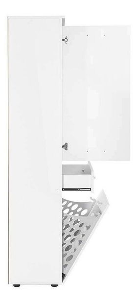 Vysoká koupelnová skříňka Adorella 1 (bílá)