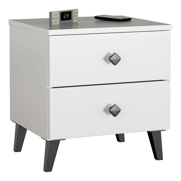 Nočný stolík Moteadas (biela + čierna) *bazar