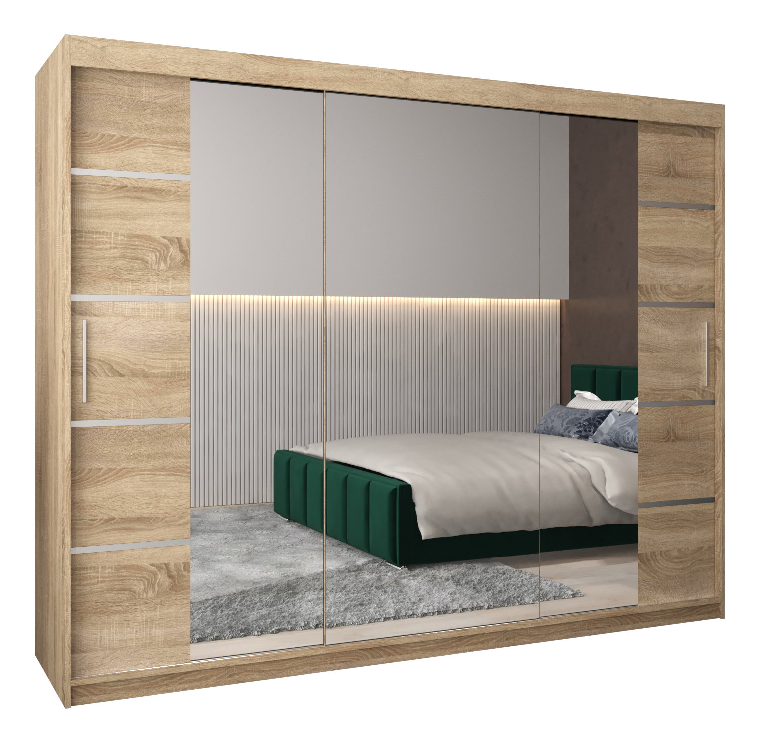 Šatní skříň 250 cm Verika 4 250 (dub sonoma)