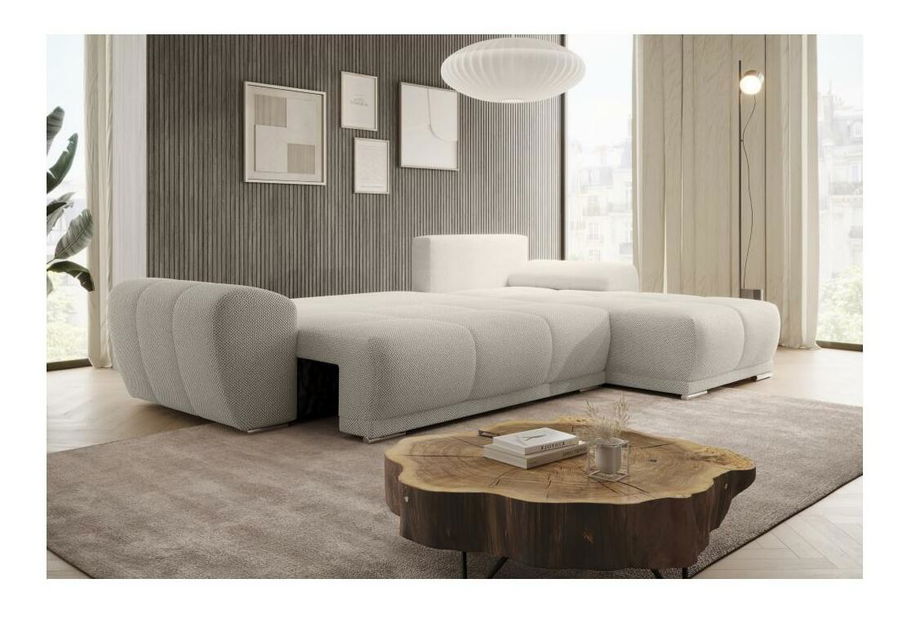 Rohová sedací souprava Kermit (krémová)