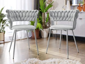 Set 2 ks jídelních židlí Archie BS-1141/BK (šedá)