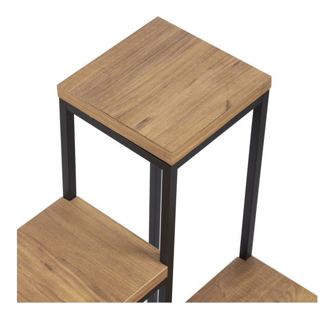 Dekorativní stojan na květináče Vopamo 1 (borovice atlantická + černá)