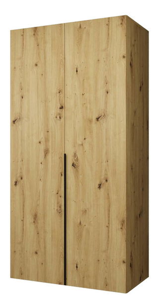 Šatní skříň 100 cm Alice 1 (dub artisan + černá)