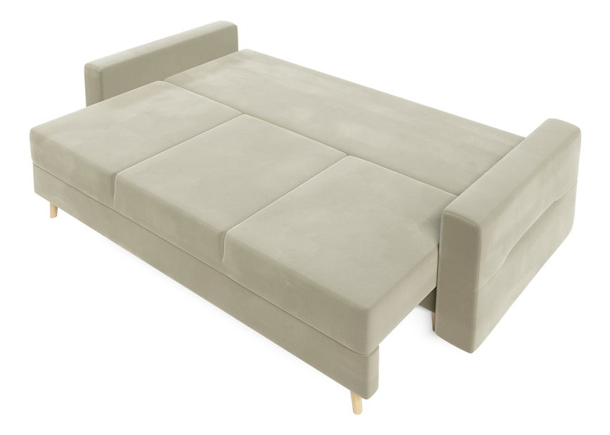 Rozkládací pohovka Bergenia (světlá šedá + světlešedé polštáře)