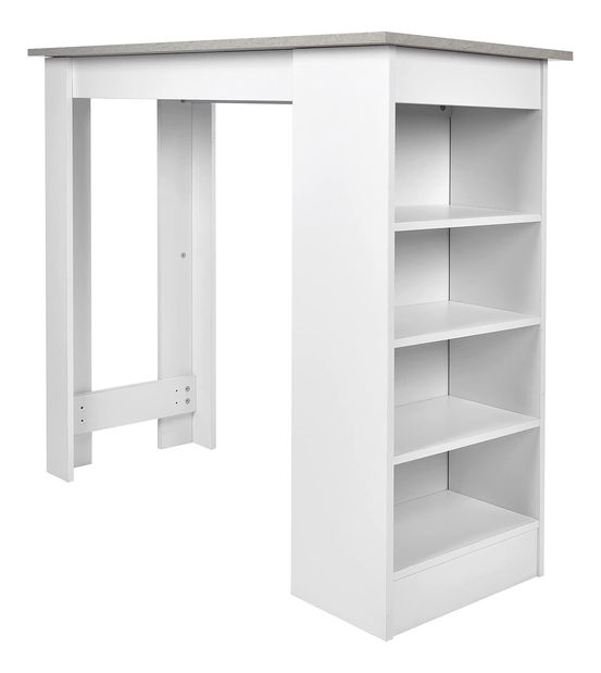 Barový stolek Matioso 1 (beton + bílá)