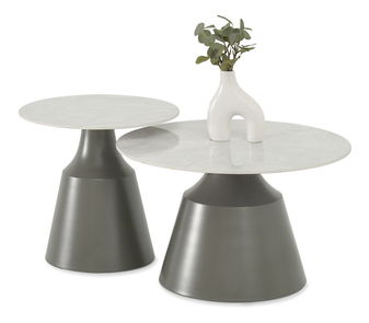 Konferenční stolek Alfiler (mramor + šedá)