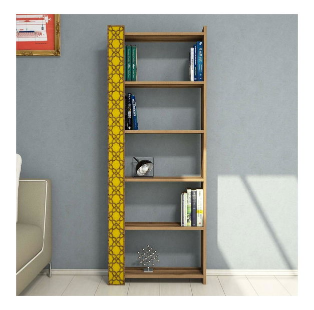 Regál Tobobi 1 (ořech + žlutá)