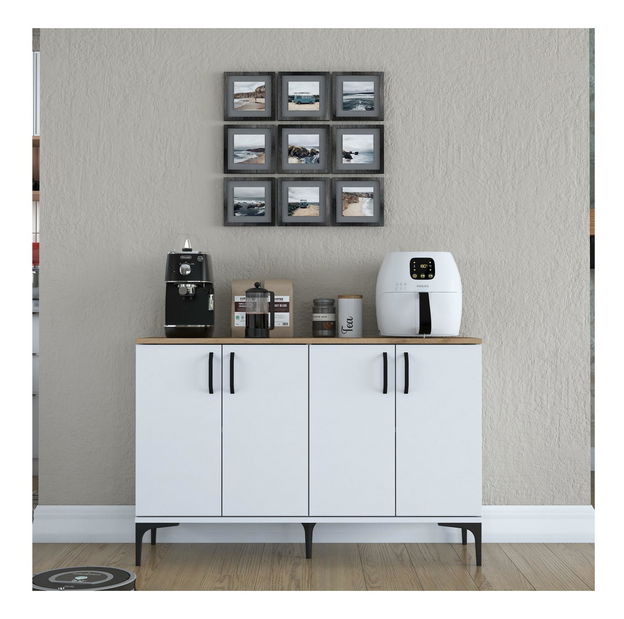 Skříňka Jenaretta 162 (bílá + ořech)