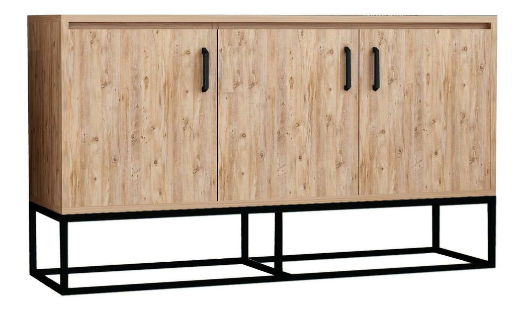  Konzolový stolek Limume (borovice atlantická + černá)