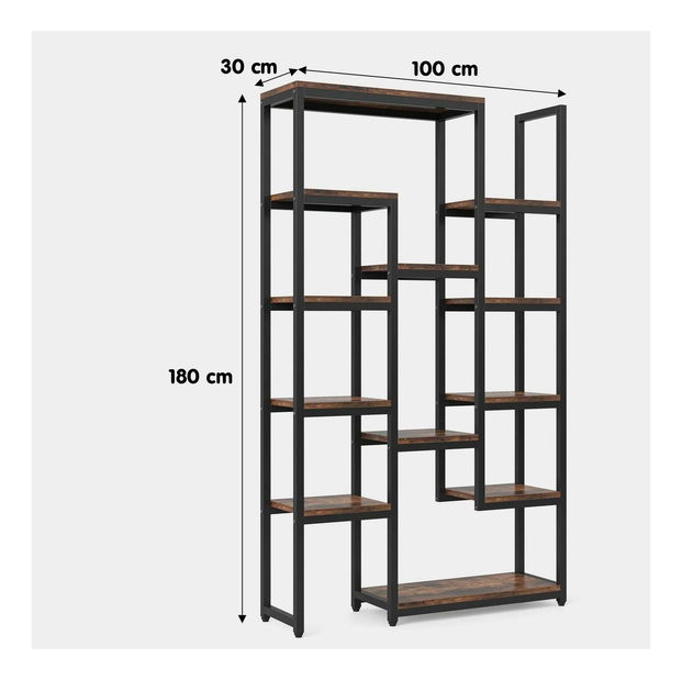  Regál Kekola (černá + dřevo)
