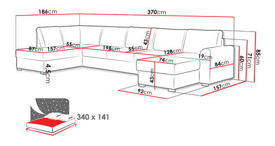 Rohová sedací souprava Astoris Large (béžová)