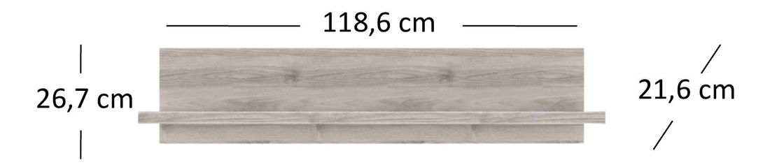 Polička 120 cm Jolene (kaštan nairobi)